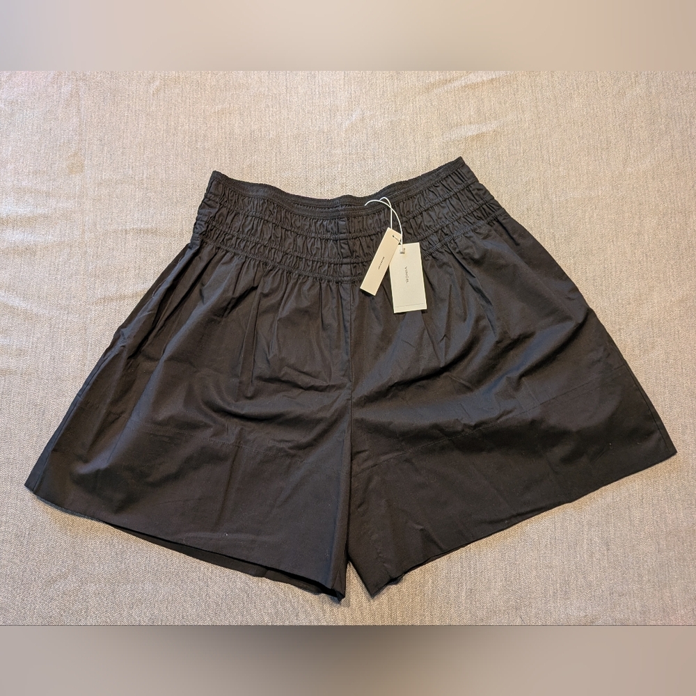 Vince Women’s  M Smocked Black Pull On Shorts Size Medium NWT